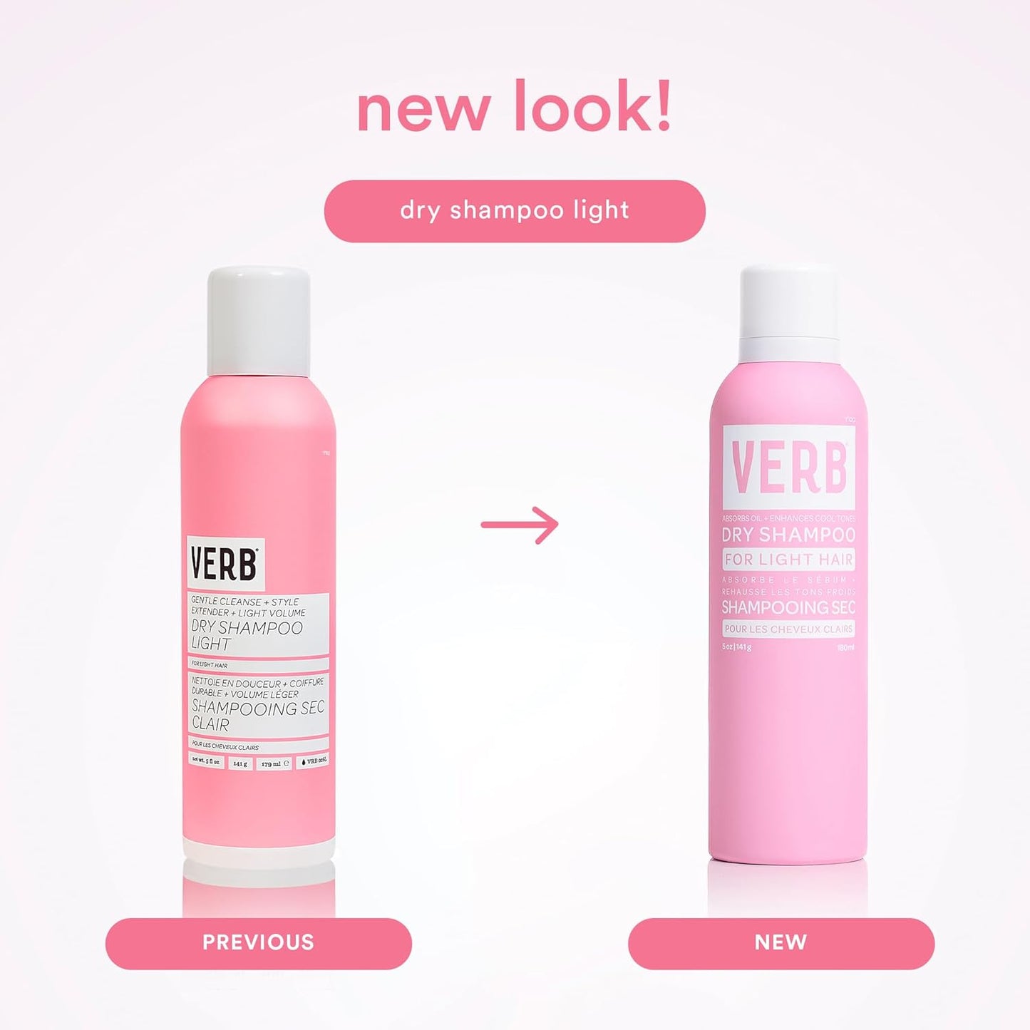 VERB Dry Shampoo Light - Refreshing Spray for Light Tones | Absorbs Oils & Extends Styles - Vegan Formula