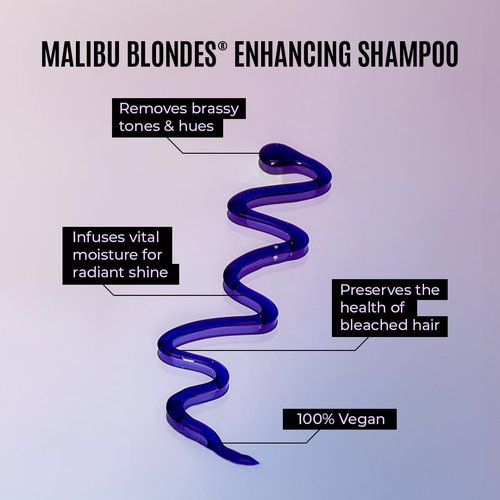 Malibu C Blondes Enhancing Shampoo & Conditioner Duo | Revitalizing Purple Formula for Healthy, Brilliant Hair (33.8 oz)