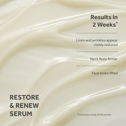 No7 Restore & Renew Multi-Action Face & Neck Serum - Anti-Aging Collagen Infused Formula | 1 fl oz