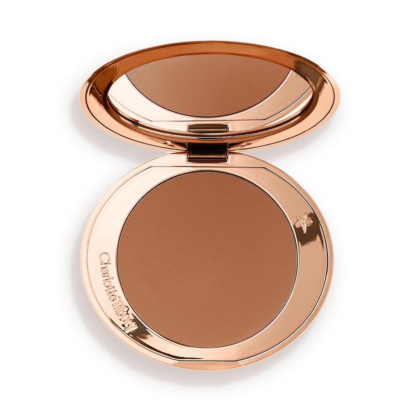 Charlotte Tilbury Airbrush Matte Bronzer - Smoothing Powder for Flawless Skin - Refillable & Infused with Hyaluronic Acid
