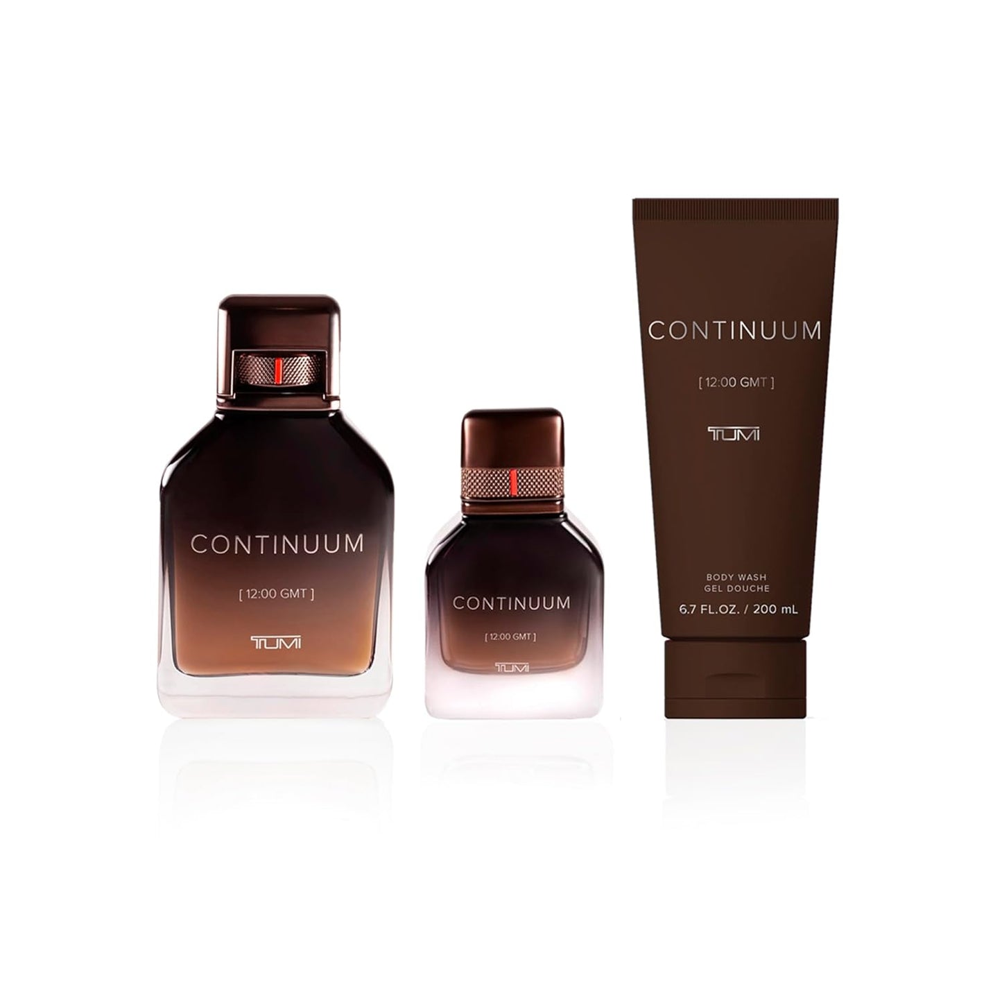 TUMI CONTINUUM Bold Cologne for Men - Smoky Fragrance in 3.4 oz & 1.0 oz Eau de Parfum, 6.7 oz Body Wash