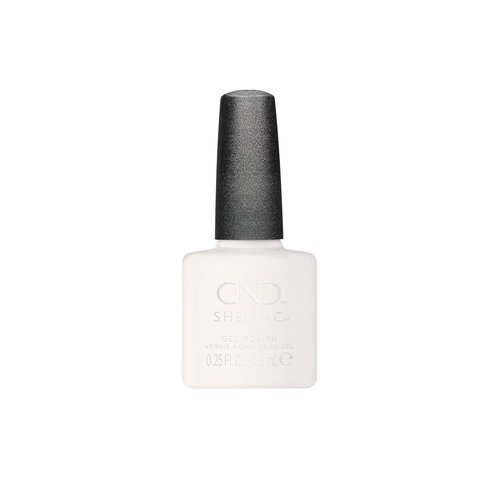 CND Shellac Gel White Nail Polish - Long-Lasting Color with Curve-Hugging Brush | 0.25 Fl Oz