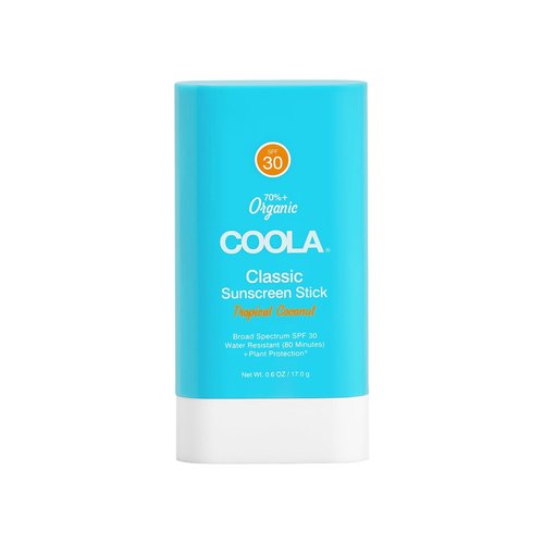 COOLA Organic Face Sunscreen SPF 30 - Vegan & Gluten-Free Sunblock Stick, Tropical Coconut, 0.15 Oz