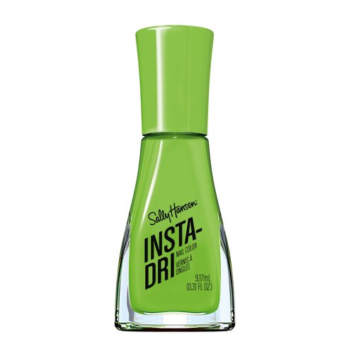 Sally Hansen Insta-Dri Electric Feels Nail Polish | Quick Dry, Long Lasting, Streak-Free Shine | Opaque, Shiny | 524 Neon Nitro| Bright Neon Green Nail Color