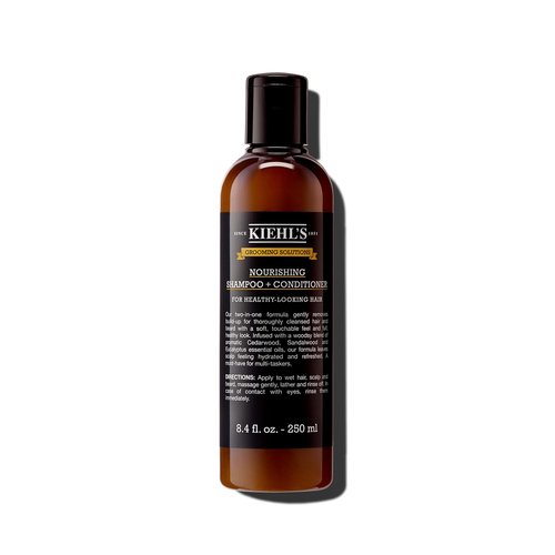 Kiehl's Grooming Solutions 2-in-1 Shampoo & Conditioner - Nourishing Cleanser for Men's Hair & Beard, 8.4 fl oz