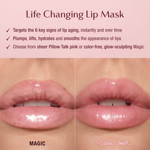 Charlotte Tilbury Life Changing Lip Mask - Hydrating & Plumping Treatment for Soft, Smooth Lips - Fragrance-Free, Clear Finish