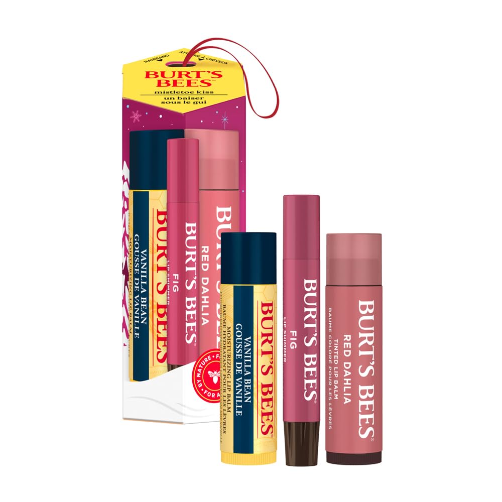 Burt's Bees Mistletoe Kiss Holiday Gift Kit - Nourishing Lip Care Set | Perfect for Gifting