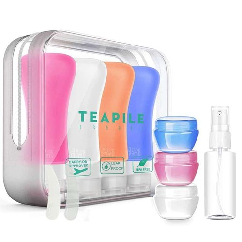 14 Pack TSA Approved Containers, 3oz Leak Proof Travel Accessories - Toiletries, Shampoo And Conditioner Bottles - Perfect for Business Or Personal Travel Essentials