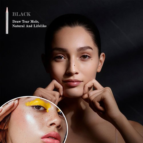 Lacrimal Nevus Freckle Pen - Natural Waterproof Makeup Tool for Realistic Freckles | Black