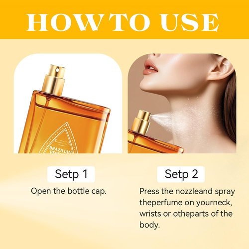 MOSYFEIBI Brazilian Eau de Parfum 602 - Irresistible Sunshine Fragrance with Pistachio, Almond, Jasmine, Vanilla & Salted Caramel, Hair & Body Perfume Mist, 3.4 Fl Oz
