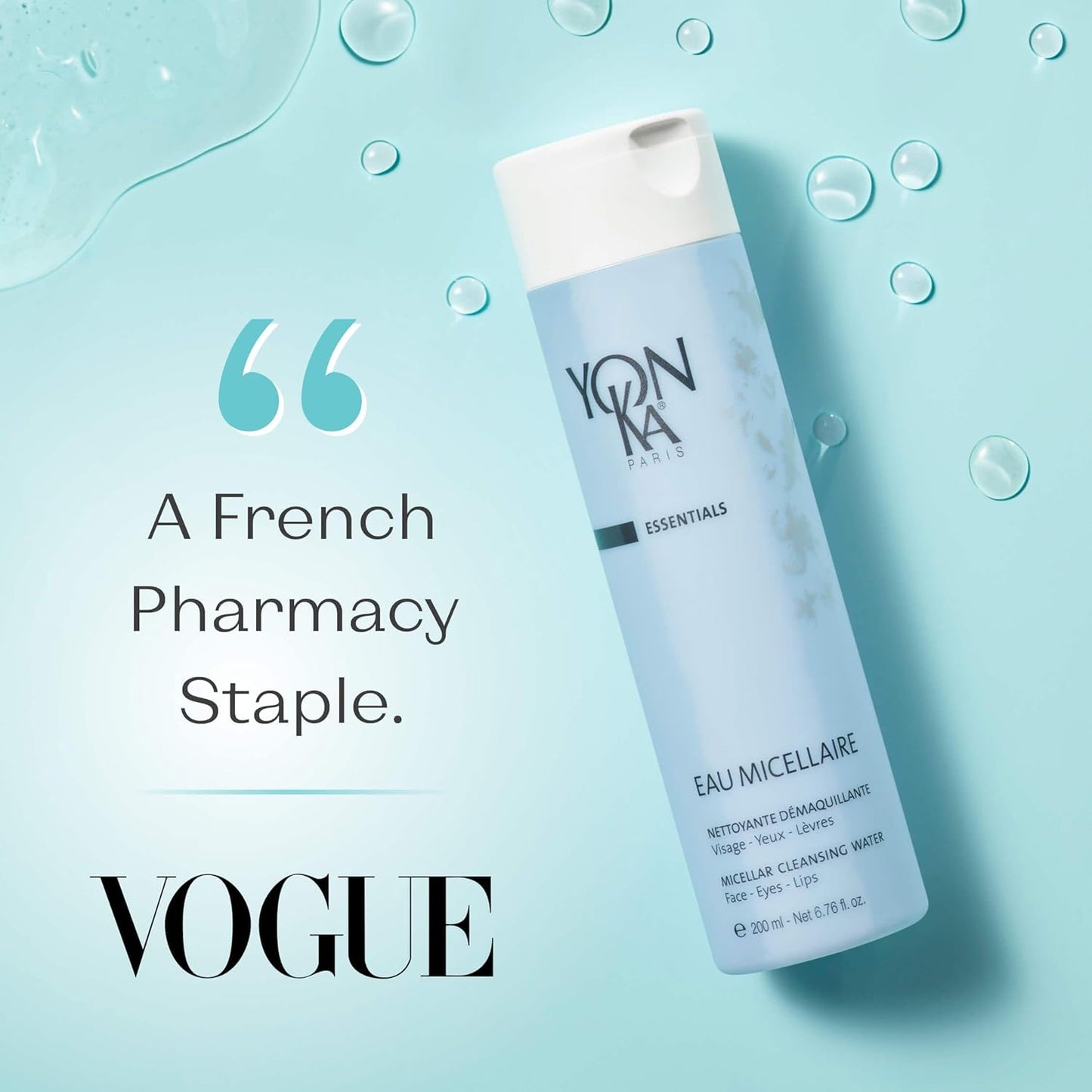 Yon-Ka Micellar Water - Gentle Cleansing Makeup Remover for Hydrated Skin | Paraben-Free 200ml