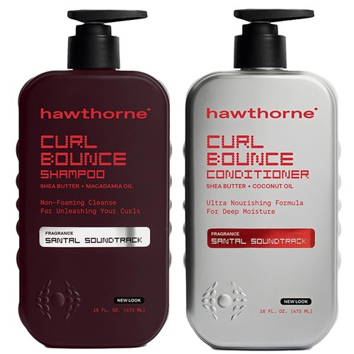 Hawthorne Curl Bounce Shampoo & Conditioner Set - Sulfate-Free, Nourishing Formula with Shea Butter & Macadamia Oil | 16 oz Each