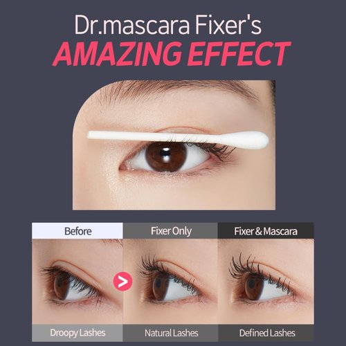 ETUDE Dr. Mascara Fixer - Long-Lasting Curl Hold & Smudge-Proof Formula | Vegan Certified Black (0.203 Fl Oz)