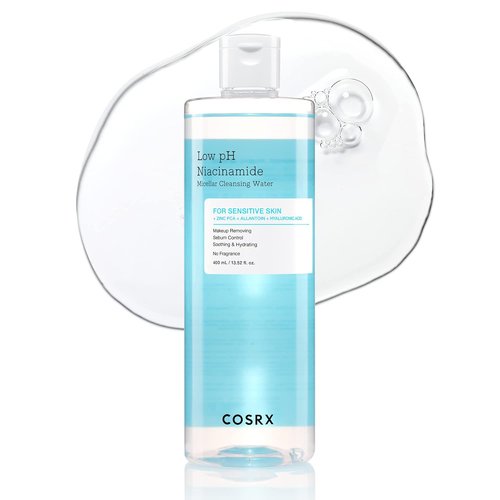 COSRX Low pH Niacinamide Micellar Cleansing Water - Gentle Facial Wash for Sensitive Skin | 13.52 fl. oz / 400 ml