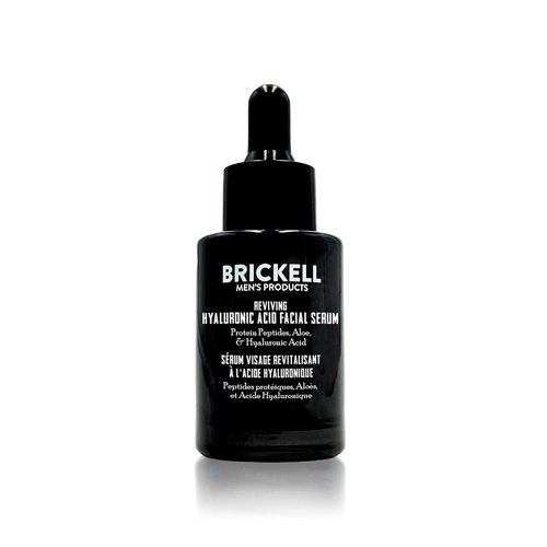Brickell Men's Anti-Aging Hyaluronic Acid Serum - Revitalizing Day Serum for Firmness & Collagen | 1 oz, Scented