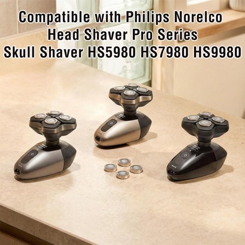 HS740/40 Replacement Blades for Philips Norelco Head Shaver Pro 5000/7000/9000 Series - 4-Pack