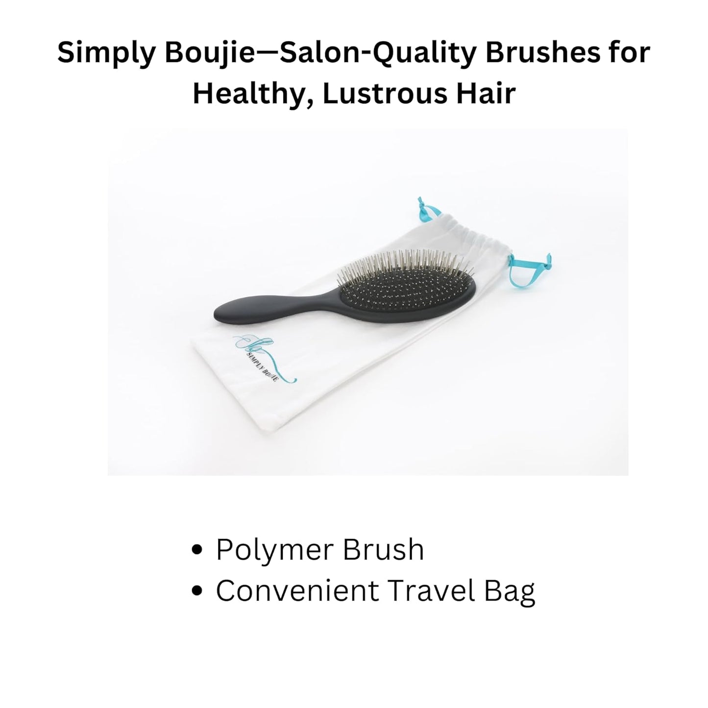 Skiennix Professional Wet & Dry Detangling Hair Brush - Smooth Steel Bristles for All Hair Types