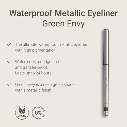 Sandstone Scandinavia Hypoallergenic Waterproof Eyeliner Pencil - Green | Fragrance-Free, Vegan & Smudge-Proof for Sensitive Eyes