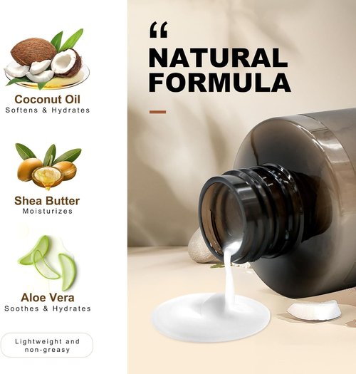 JVR Beard Wash & Conditioner - Organic Coconut & Aloe Formula for Soft, Shiny Beards (6.7oz)