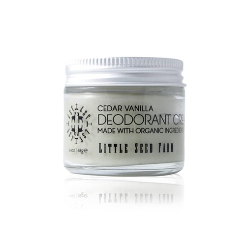 Little Seed Farm All-Natural Deodorant Cream - Cedar Vanilla Scent | Aluminum-Free, 2.4oz (68g)