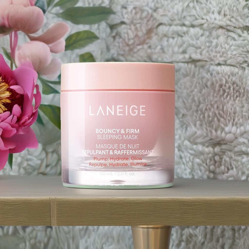 LANEIGE Bouncy Firm Sleeping Mask - Revitalize Skin with Peony & Collagen Complex, Barrier-Boosting Hydration