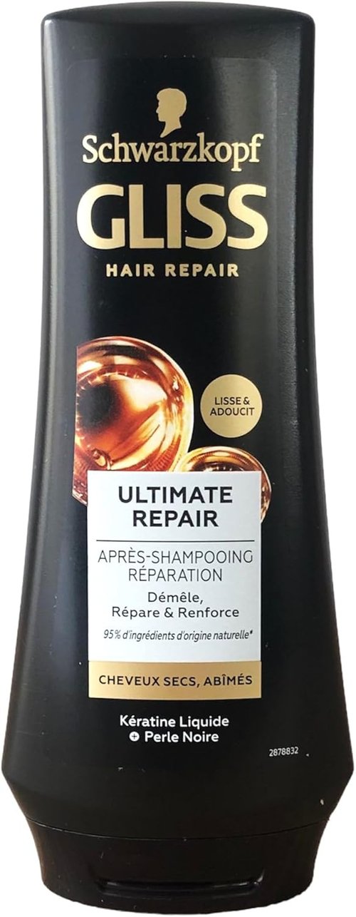 Gliss Kur Ultimate Repair Conditioner - Deep Nourishment for Damaged Hair | 6.76 Fl Oz