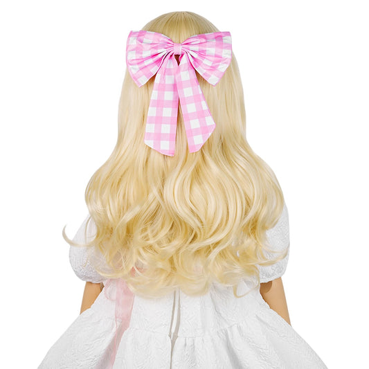 Probeauty Blonde Wig for Kids Girls Golden Long Wavy Cosplay Wigs Halloween Costume Party Fluffy Synthetic Wigs with Wig Caps