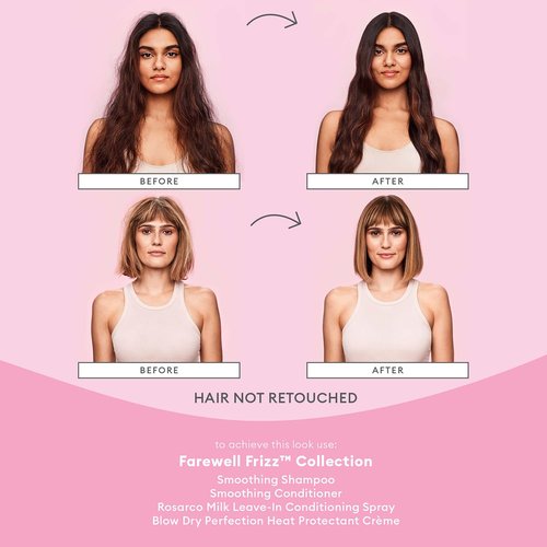 Briogeo Farewell Frizz Blow Dry Perfection Crème - Silicone-Free Heat Protectant for Smooth, Shiny Hair | Protects Up to 450°F | Vegan & Cruelty-Free