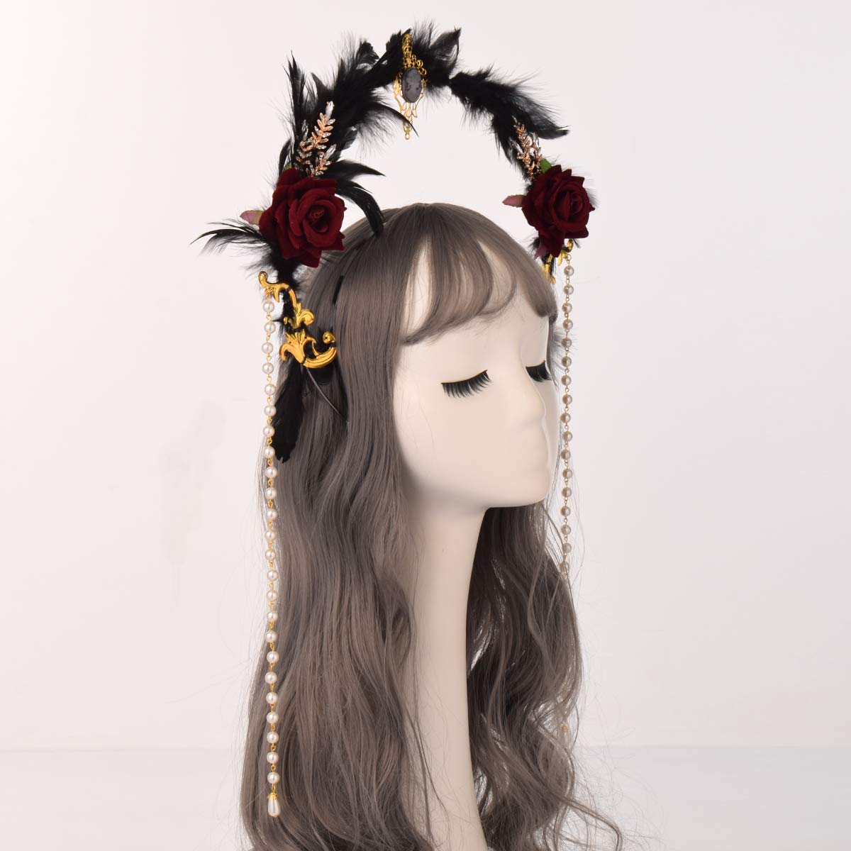 BLESSUME Mary Halo Crown Headband Goddess Headwear Halloween Costume Headpiece Headdress for Cosplay Party (X) Multicoloured