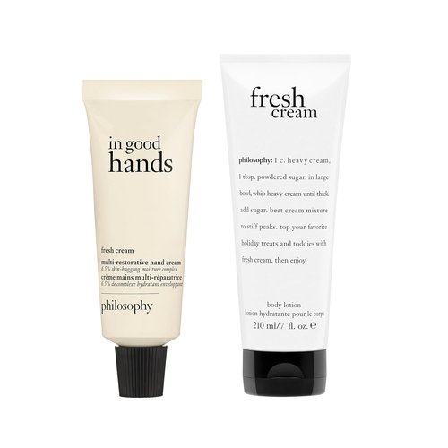 Philosophy Fresh Cream Body Lotion & Hand Cream Bundle | Nourishing Hydration Set