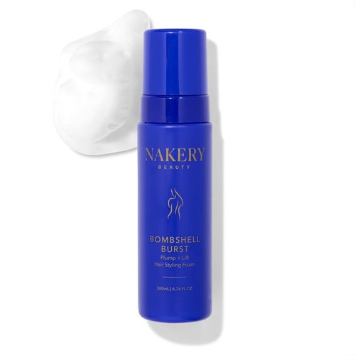 Nakery Bombshell Burst Hair Foam - Volumizing Mousse for Curly & Straight Hair, Lightweight Formula with Biotin & Keratin