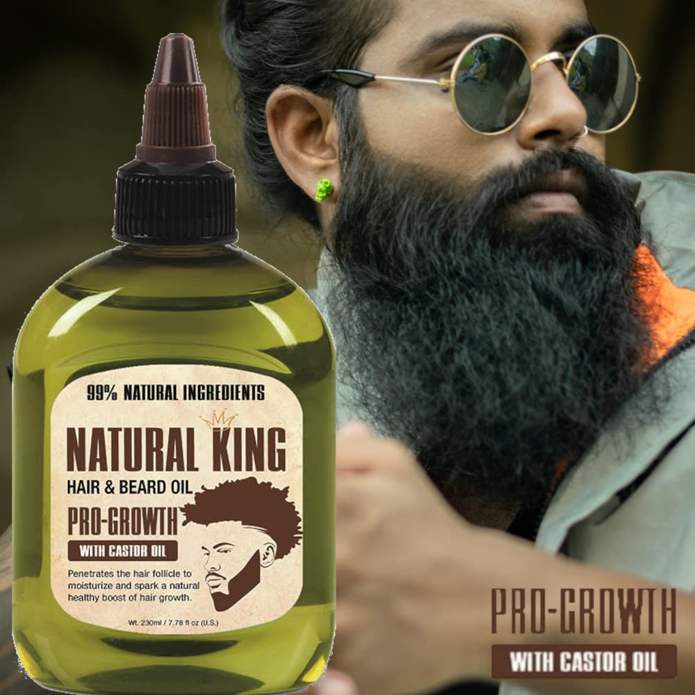 SFC Natural King Castor Oil for Hair & Beard Growth - 7.1 oz | Nourishing Formula