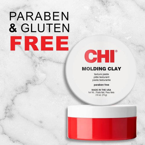 CHI Molding Clay - Texture Hair Paste for Volume & Body | Paraben & Gluten-Free, 2.6 Oz