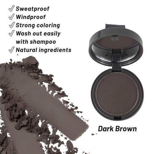 SOVONCARE Instantly Hairline Powder, Hairline Shadow Gray Hair Coverage Touch Up Hair Powder for Thinning Hair for Women Hair Root Touch Up Powder Hair Root Cover Up Conceals Hair Loss Dark Brown