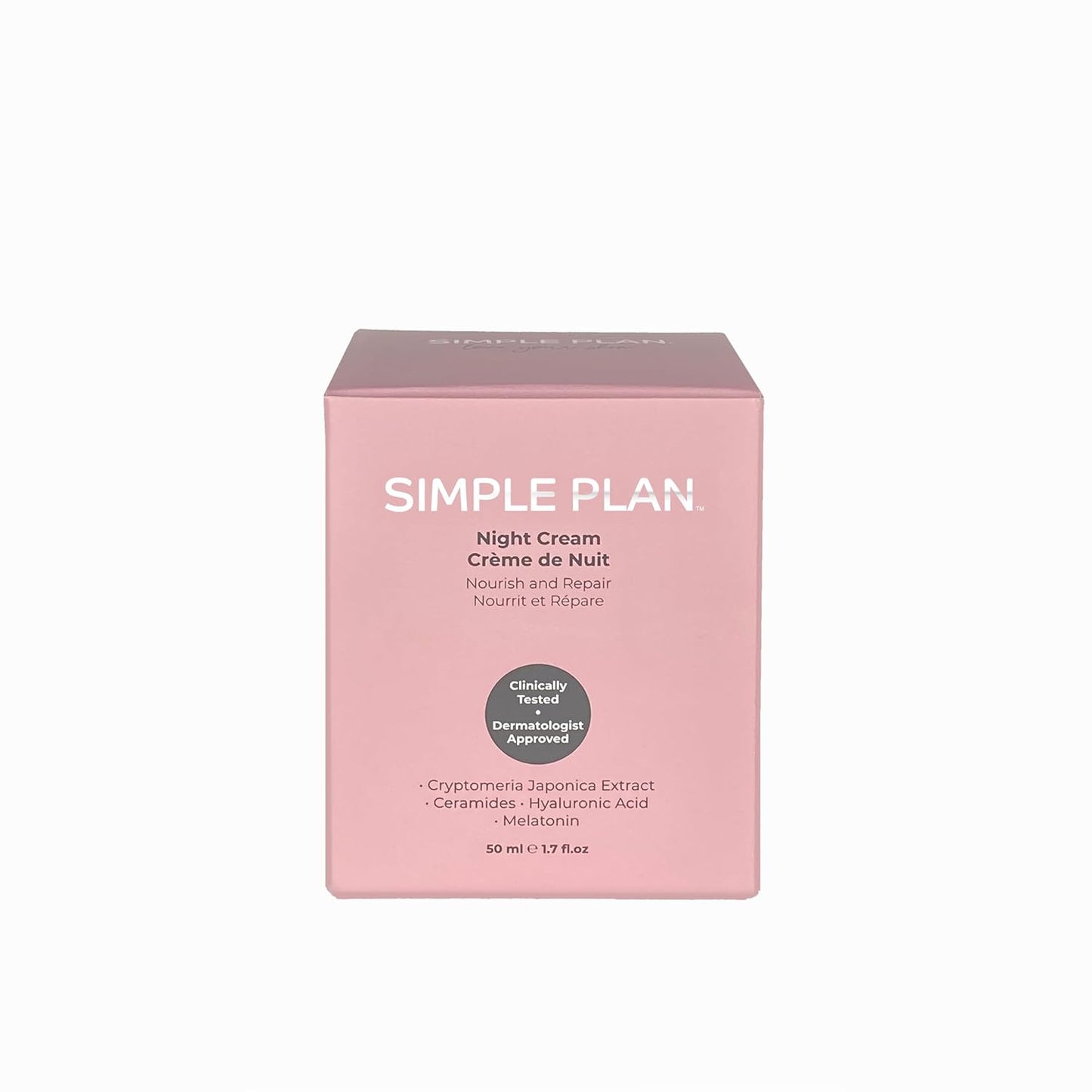 SIMPLE PLAN Hydrating Night Cream - Anti-Aging Face Moisturizer with Ceramides & Hyaluronic Acid | 50 ml