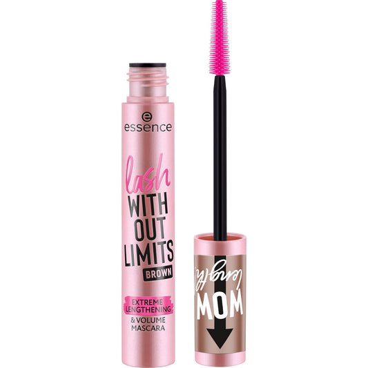 Essence Lash Without Limits Mascara - Extreme Lengthening & Volume in Brown | Vegan, Cruelty-Free