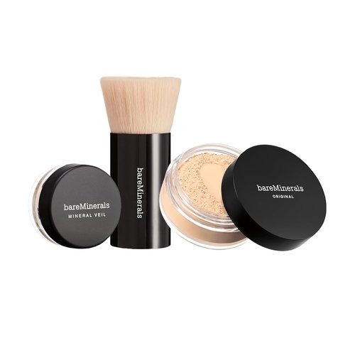 bareMinerals Original Get Started Kit - 3-Piece Makeup Set with SPF 15 Foundation & Mineral Veil