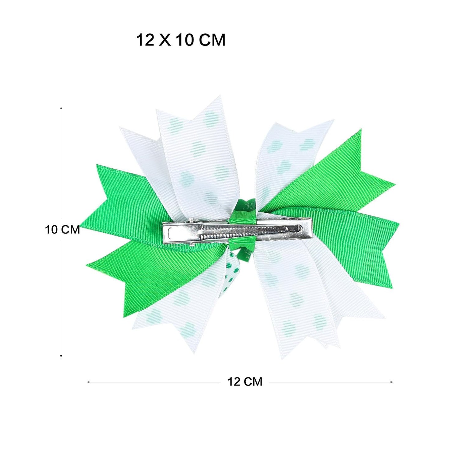 St. Patrick Bow Hair Clips Hairpin Grosgrain Ribbon Bows Holiday Barrettes JHSP07 (3 Pcs Set-G)