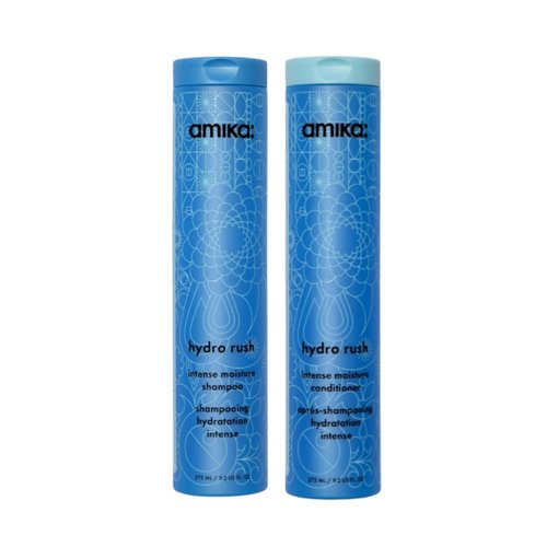 Amika Hydro Rush Intense Moisture Shampoo - Hydrating Formula with Hyaluronic Acid