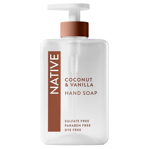 Native Liquid Hand Soap - Coconut & Vanilla Scent | Non-Drying Formula for Soft Hands - 13 oz Bottle