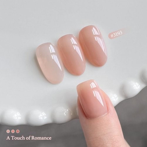 GAOY Jelly White Pink Gel Nail Polish Set, 6 Transparent Colors Sheer Nude Brown, Soak Off UV Light Cure Gel Polish Kit for Nail Art DIY at Home