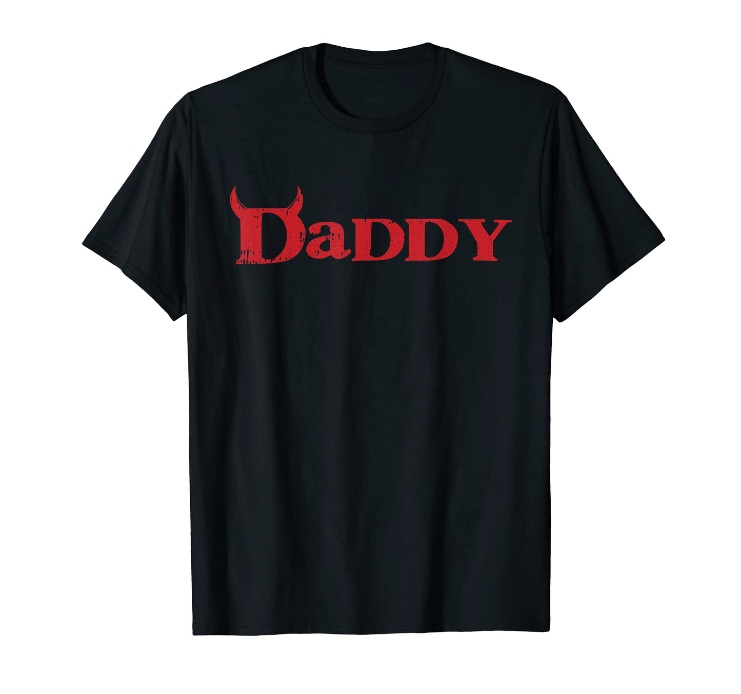 Daddy Devil Horn Lazy Halloween Costume Gothic Papa T-Shirt