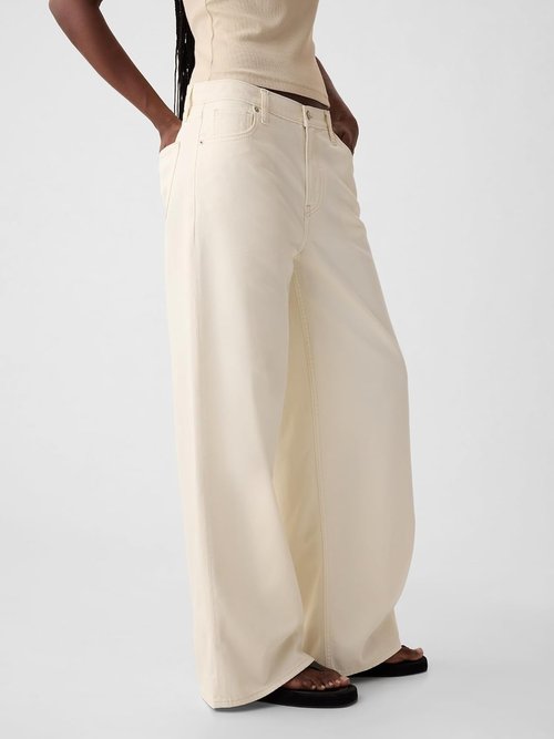 Gap Women's Mid Rise Baggy Denim Jeans - Comfortable Fit | Versatile Style for Everyday Wear