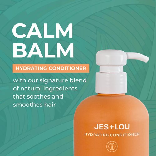 JES+LOU Hydrating Conditioner - Sulfate Free, Paraben Free Formula for Dry Hair Repair | 10 oz
