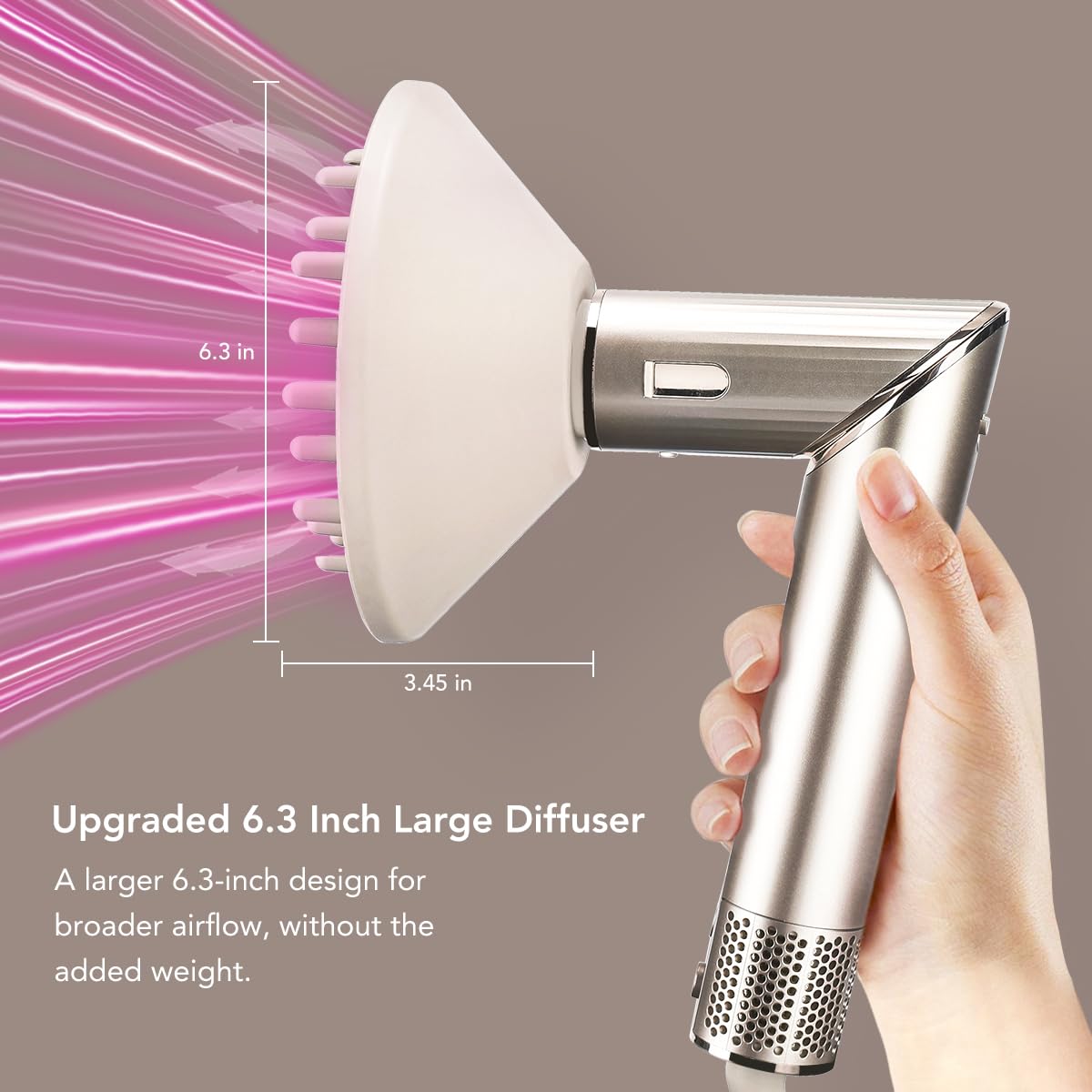 Shark FlexStyle Extra Large Diffuser Attachment - Upgraded Nozzle for Fast Drying Wavy & Curly Hair