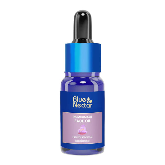 Blue Nectar Kumkumadi Oil - Ayurvedic Anti-Aging Face Serum with Saffron & Sandalwood | 0.33 Fl Oz for Radiant Skin