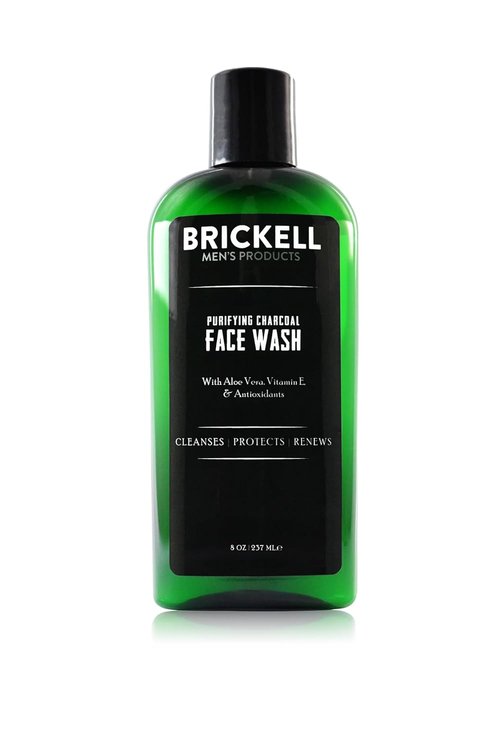 Brickell Men's Charcoal Face Wash - Natural & Organic Daily Cleanser for Men, 8 Ounce