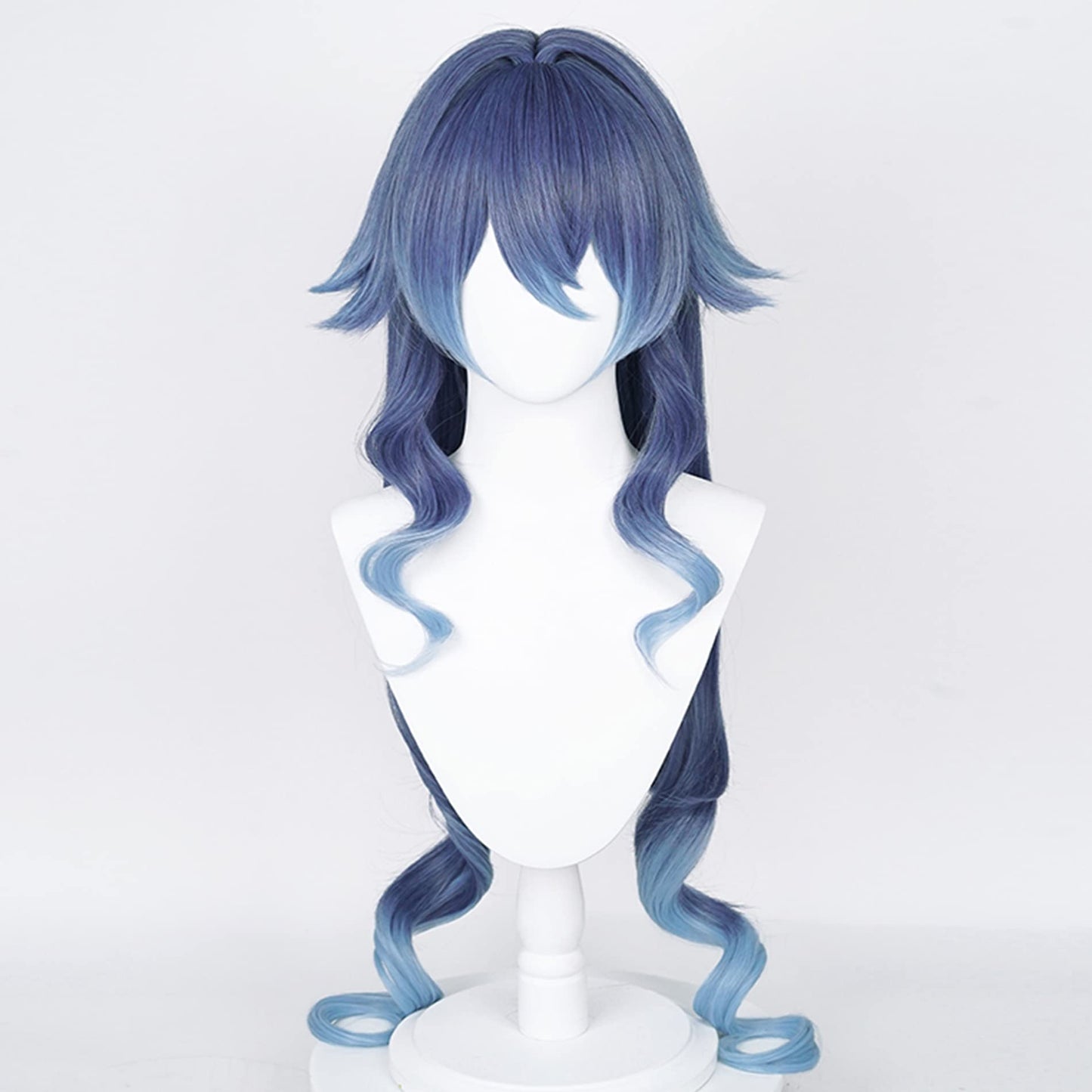 Cosplay Wig Genshin Impact Sumeru Layla Wigs Blue Gradient Anime Cos Wig Custome Hair for Women Halloween Party with Free Cap