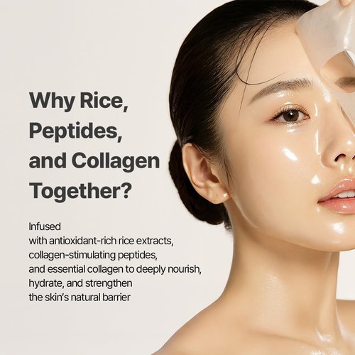 NACIFIC Rice Pepta Collagen Gel Face Mask - Hydrating Hydrogel for All Skin Types | 4EA Set
