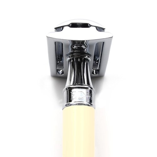 Edwin Jagger Classic Double Edge Safety Razor - Eco-Friendly & Reusable, Imitation Ivory Finish